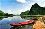 Village Dock, Tay River in Vietnam